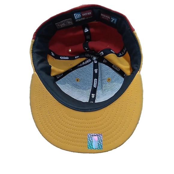 Vintage USA Atlanta Hawks New Era 100% Wool Baseball Cap 7 5/8 Hardwood Classics - Picture 2 of 7